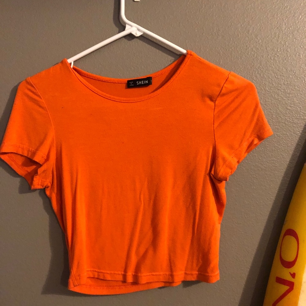 Orange cropped Tshirt